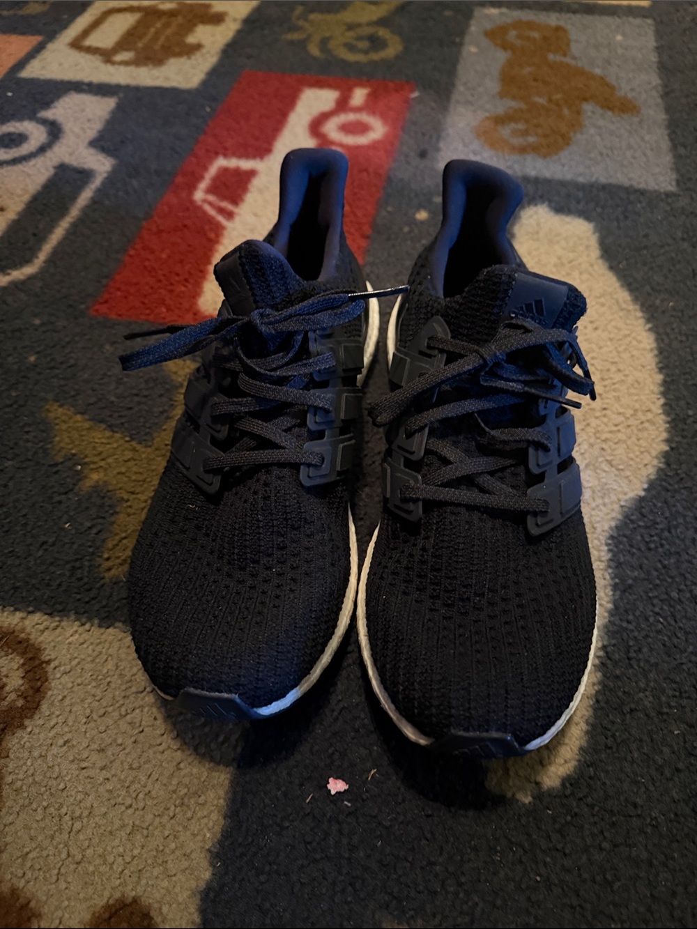 adidas Black Knit Running Shoes with White Midsoles